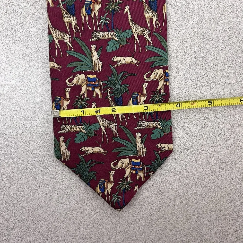 JOS A Bank Executive Collection Safari Red 100% Silk 55